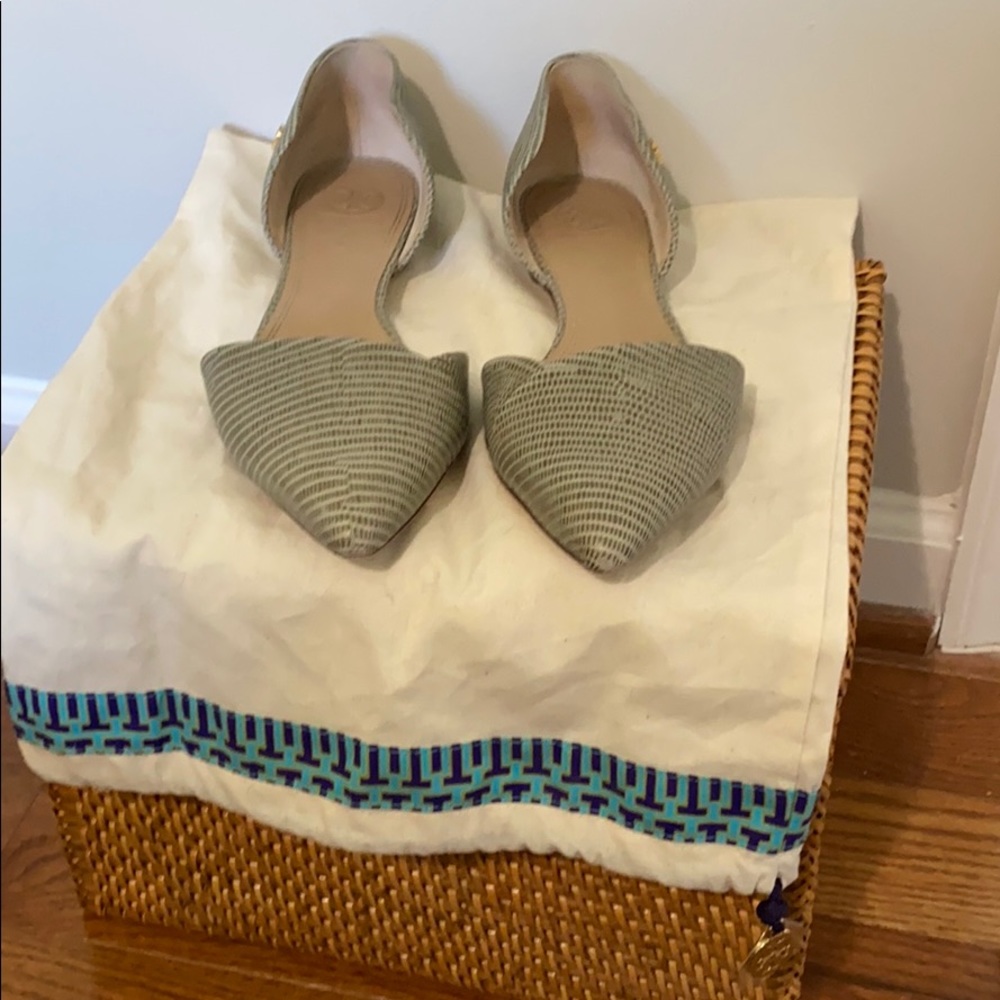 Tory Burch VIV FLAT - BELLE GREY, Size: 10